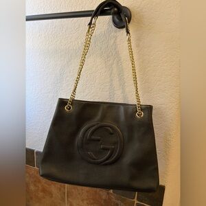 Black Leather Shoulder Bag